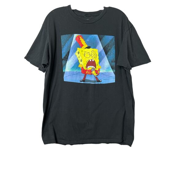 Sponge Bob Square Pants Nickelodeon T-Shirt Black XL - Picture 1 of 4